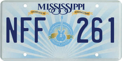 MS license plate NFF261