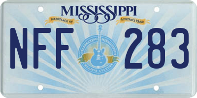 MS license plate NFF283