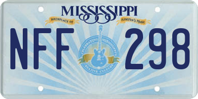 MS license plate NFF298