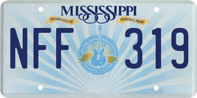 MS license plate NFF319