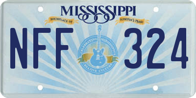 MS license plate NFF324