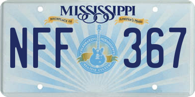 MS license plate NFF367