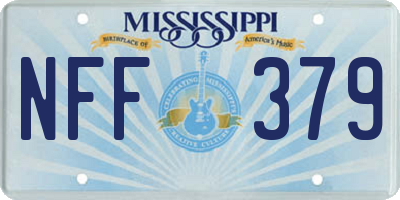 MS license plate NFF379