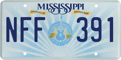MS license plate NFF391