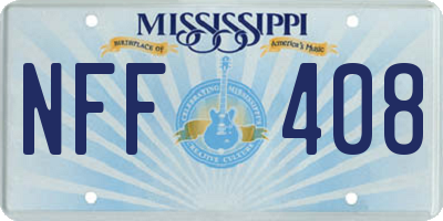 MS license plate NFF408