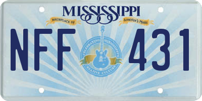 MS license plate NFF431