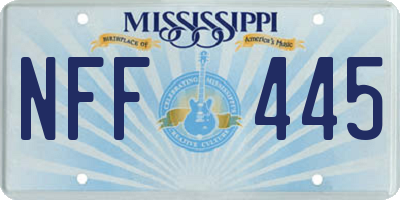 MS license plate NFF445