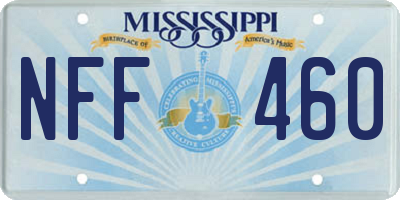 MS license plate NFF460