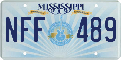 MS license plate NFF489