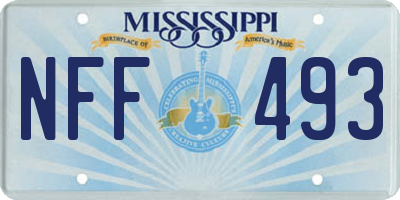 MS license plate NFF493
