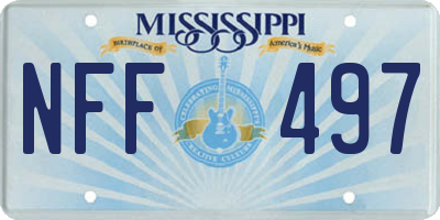 MS license plate NFF497