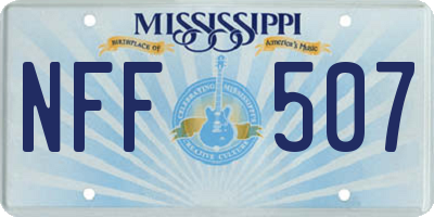 MS license plate NFF507