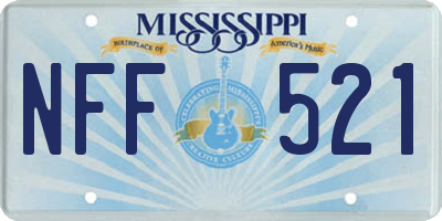 MS license plate NFF521