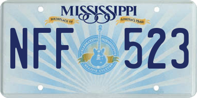 MS license plate NFF523