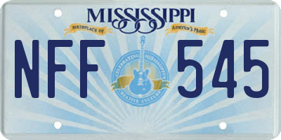 MS license plate NFF545