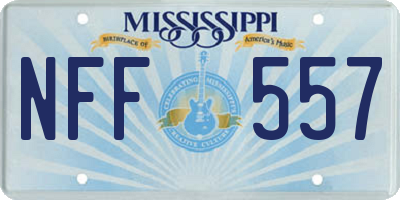 MS license plate NFF557