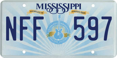 MS license plate NFF597