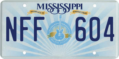 MS license plate NFF604
