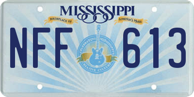 MS license plate NFF613
