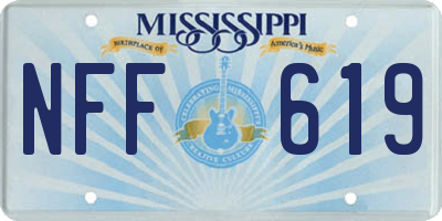 MS license plate NFF619