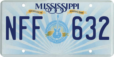 MS license plate NFF632