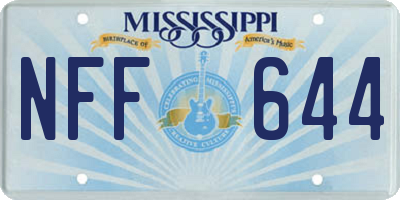 MS license plate NFF644