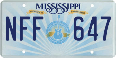 MS license plate NFF647