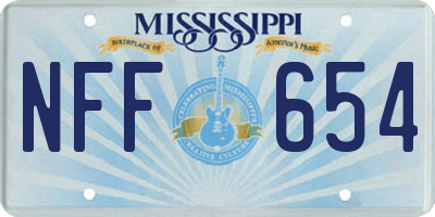 MS license plate NFF654