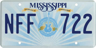 MS license plate NFF722