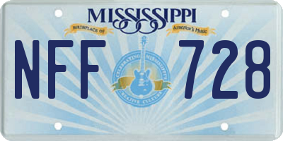 MS license plate NFF728