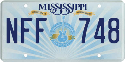 MS license plate NFF748