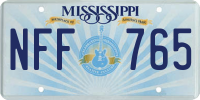 MS license plate NFF765