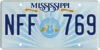 MS license plate NFF769