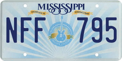 MS license plate NFF795