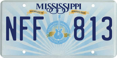 MS license plate NFF813