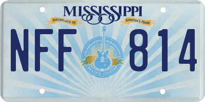 MS license plate NFF814
