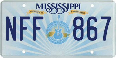 MS license plate NFF867