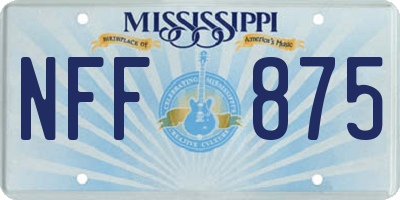 MS license plate NFF875