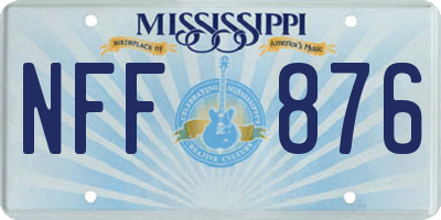 MS license plate NFF876
