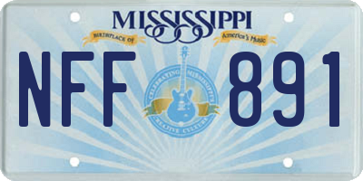 MS license plate NFF891