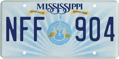 MS license plate NFF904