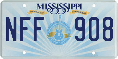 MS license plate NFF908