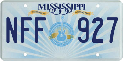 MS license plate NFF927
