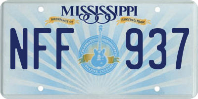 MS license plate NFF937