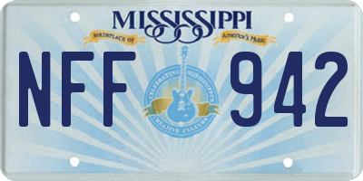 MS license plate NFF942