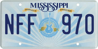 MS license plate NFF970