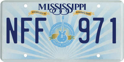 MS license plate NFF971