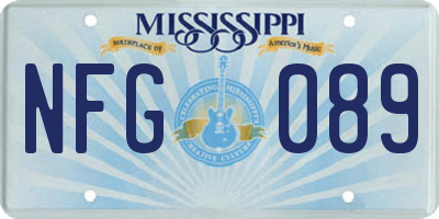 MS license plate NFG089