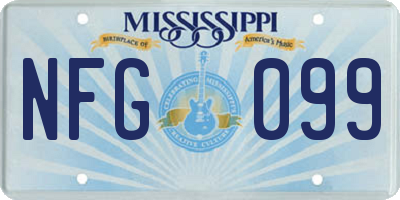 MS license plate NFG099