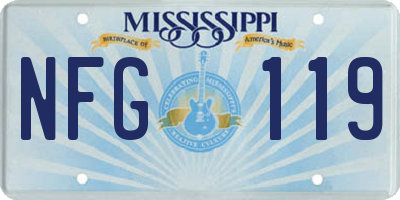 MS license plate NFG119